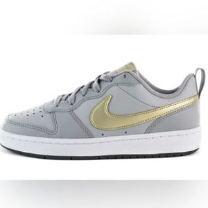 Nike Court Borough Low 2 Gs Grey and Gold‎ Shoes